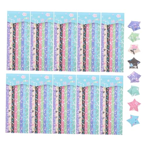 jojofuny 1360 Stück Teiliges Stern faltpapier Bunte Origami Streifen mit Mustern für DIY Basteln Inspirierendes Papierhandwerk für Schule und Freizeit Zubehör für Mädchen und Jungen von jojofuny