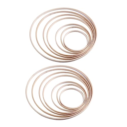 jojofuny 14 Stück Teiliges Diy Dream Catcher Ring Bambus für Hochzeitskränze und Dekoration Wiederverwendbare Ringe für Kranz und Wandbehanggestaltung von jojofuny