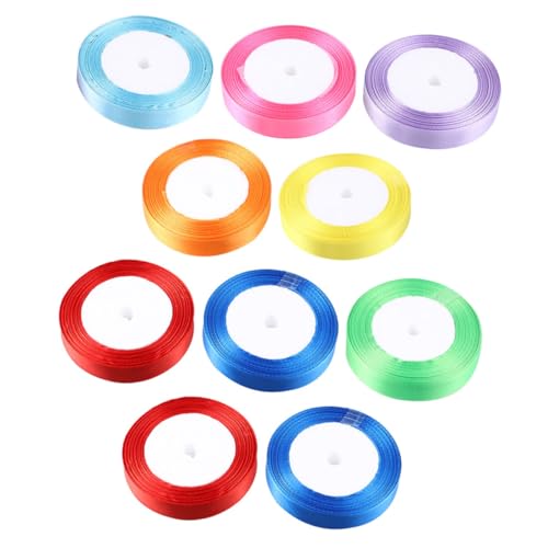 jojofuny 15 Rolle Gemischter Seidengürtel Schüttgut gewelltes Band Chiffon -Band Baumwollband Verpackung Rosa Abzeichenbänder valentinstag bänder buntes Polyesterband Bunte Bänder Schleife von jojofuny