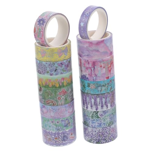 jojofuny 15 Rollen Washi Tape Bunte Dekorationsklebebänder für Scrapbooking Journaling und Diy Projekte Ästhetisches Klebeband Hochwertigem Japanischem Papier Leicht Abreißbar für Kreative von jojofuny