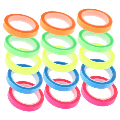 jojofuny 15 Rollen Wasserdichtes klebriges Klebeband Aufkleber durchscheinende Notizen farbig Textmarker Marker Textmarkerband für Bücher Hervorhebungsstreifen für Bücher das Haustier jojofuny 15 Rollen Wasserdichtes klebriges Klebeband Aufkleber durchscheinende Notizen farbig Textmarker Marker Textmarkerband für Bücher Hervorhebungsstreifen für Bücher das Haustier von jojofuny