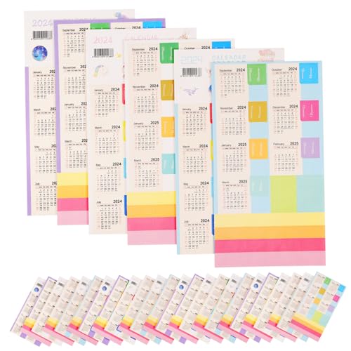 jojofuny 15 Sätze Kalenderaufkleber Monatsindex Papierplaner Sticker für Kalender Notizblock DIY Planer Büro Familienorganisation Weiß Blau Praktische Planung von jojofuny