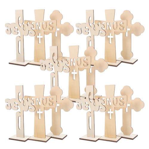 jojofuny 15 Stück 15-teiliges Holz-Kreuz zum Basteln Langlebige Blank-Holzkreuze für Haus Büro Andachtsraum Vielseitige Holzornamente als Tisch Garten-Dekoration Traditionelle Religiöse jojofuny 15 Stück 15-teiliges Holz-Kreuz zum Basteln Langlebige Blank-Holzkreuze für Haus Büro Andachtsraum Vielseitige Holzornamente als Tisch Garten-Dekoration Traditionelle Religiöse von jojofuny