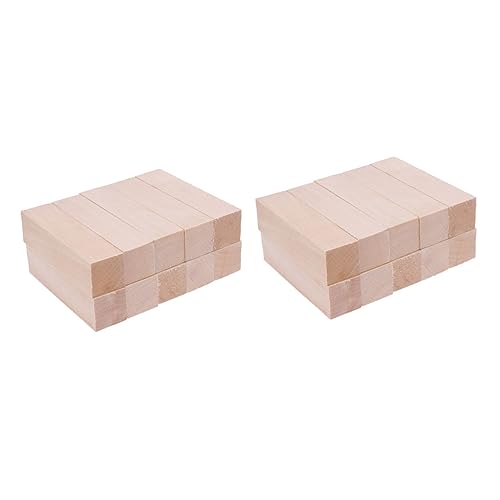 jojofuny 15 Stück Diy Holzblock Unbehandelte Holzblöcke Lindenholz für Kunstprojekte Schnitzen und Basteln Glatte Oberfläche für Puzzles und Kreative Handwerksarbeiten von jojofuny