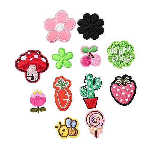 jojofuny 15 Stück Rayon Patches für Kleidung Bestickte Applikationen zum Reparieren und Dekorieren von Jeans Taschen und Mehr von jojofuny