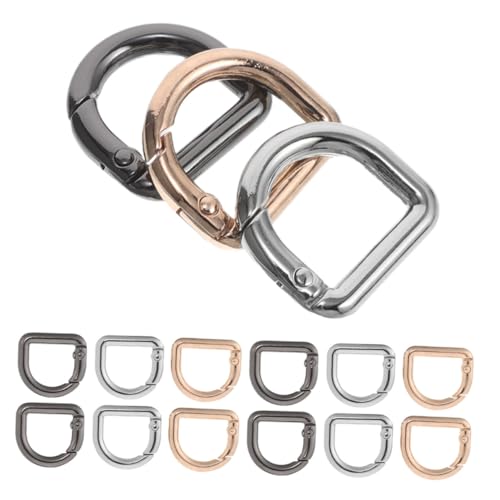 jojofuny 15 Stück Teiliges D-ring Federhaken aus Robustem Metall Elastische Schnappverschluss Clips für Handtaschen Rucksäcke Geldbörsen Langlebige Metallbeschläge für Vielseitige jojofuny 15 Stück Teiliges D-ring Federhaken aus Robustem Metall Elastische Schnappverschluss Clips für Handtaschen Rucksäcke Geldbörsen Langlebige Metallbeschläge für Vielseitige von jojofuny