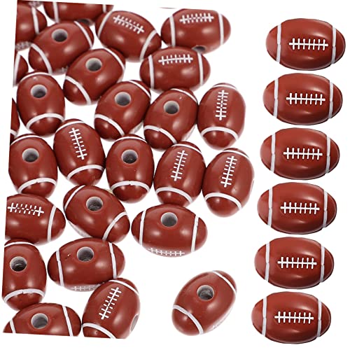jojofuny 150 Stück Acryl Football Perlen mit Großem Loch Rugby Spacer Beads für DIY Schmuckherstellung Charmante Abstandshalter für Armbänder Halsketten und Bastelprojekte jojofuny 150 Stück Acryl Football Perlen mit Großem Loch Rugby Spacer Beads für DIY Schmuckherstellung Charmante Abstandshalter für Armbänder Halsketten und Bastelprojekte von jojofuny