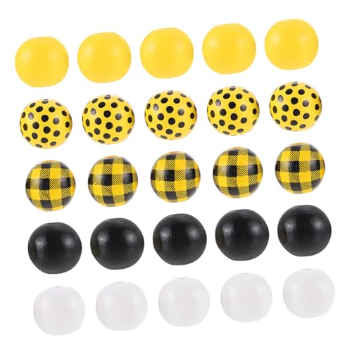 jojofuny 150 Stück Holzperlen Set Gelbe Druckmuster Diy Schmuckzubehör Handgefertigte Holzperlen für Armbänder und Kreative Bastelprojekte jojofuny 150 Stück Holzperlen Set Gelbe Druckmuster Diy Schmuckzubehör Handgefertigte Holzperlen für Armbänder und Kreative Bastelprojekte von jojofuny