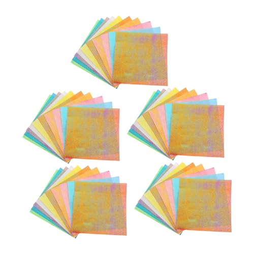 jojofuny 150 Stück Quadratisches Origami Papier – Schillerndes Glitzer Faltpapier Zum Selbermachen – Dekorative Bunte Blätter Für Kunstprojekte Von Kindern Und Erwachsenen 98 X 98 Cm von jojofuny