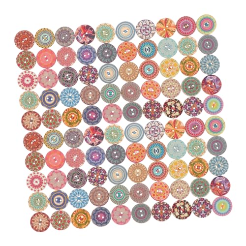 jojofuny 150Stücke Vintage Holzknöpfe Runde Knöpfe für DIY Basteln Scrapbooking Kinderhandwerk Kunstprojekte Langlebig und Vielseitig Einsetzbar von jojofuny