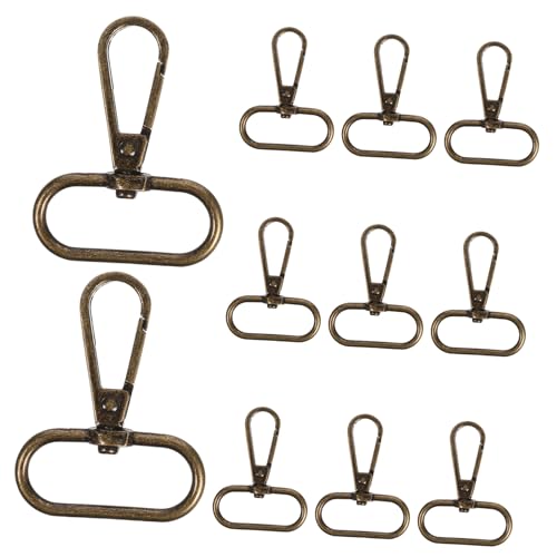 jojofuny 15Stücke Drehbare Hummerverschlüsse Für DIY Schmuck Und Schlüsselanhänger Kupferoptik Innenbreite Für Bastelarbeiten Und Accessoires von jojofuny