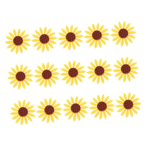 jojofuny 15Stücke Sonnenblumen Stoff Patches DIY Applikationen für Kleidung Taschen und Accessoires zur Verschönerung und Reparatur von Textilien von jojofuny