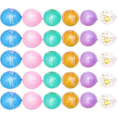 jojofuny 15st Ballonanzug Frohes Neues Jahr Ballon 2020 Latexballon Weihnachtlicher Latexballon Alufolienballons Für Das Neue Jahr Weihnachtsheliumballon Erröten Emulsion Erdfarben Baby von jojofuny