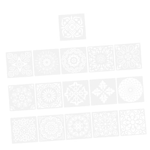 jojofuny 16 Blatt Mandala Schablonen Wiederverwendbare Diy Malvorlagen für Blumenmuster Langlebig und Leicht für Kreative Projekte und Dekoration jojofuny 16 Blatt Mandala Schablonen Wiederverwendbare Diy Malvorlagen für Blumenmuster Langlebig und Leicht für Kreative Projekte und Dekoration von jojofuny