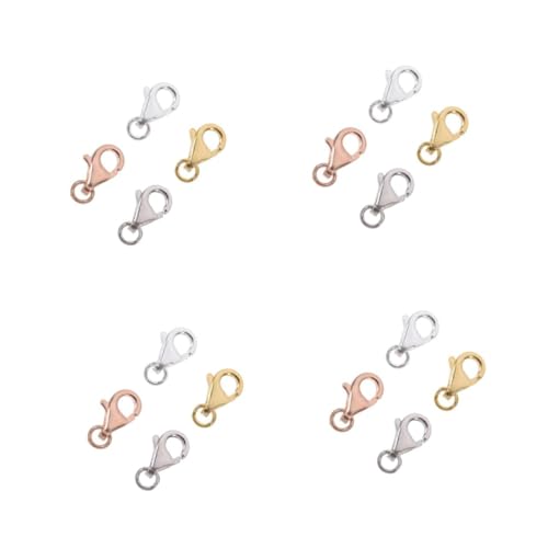 jojofuny 16 Sätze Lobster Clasps für Diy Schmuckherstellung Silber Weißgold Gold und Roségold mit Geschlossenen Ringen Praktische Verschlüsse für Armbänder jojofuny 16 Sätze Lobster Clasps für Diy Schmuckherstellung Silber Weißgold Gold und Roségold mit Geschlossenen Ringen Praktische Verschlüsse für Armbänder von jojofuny