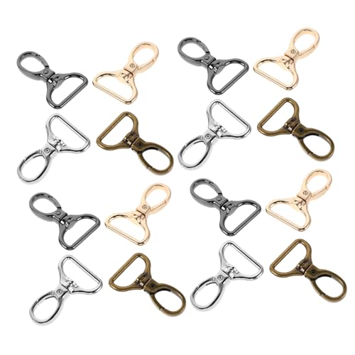 jojofuny 16 Stück Teiliges Metall Drehbarer Karabinerverschluss Drehung Klauen-haken mit Innendurchmesser D-ring für DIY Schmuck Taschen Schlüsselanhänger von jojofuny