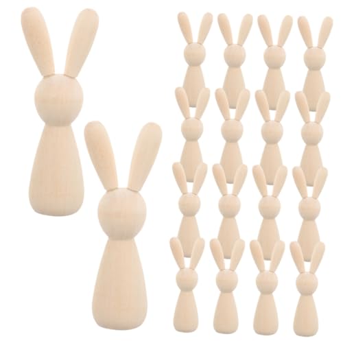 jojofuny 16 Stück Teiliges Unvollendete Holzhasen DIY Holzfiguren Naturfarbenem Holz Sichere und Langlebige Holz Deko für Bemalen und Gestaltung jojofuny 16 Stück Teiliges Unvollendete Holzhasen DIY Holzfiguren Naturfarbenem Holz Sichere und Langlebige Holz Deko für Bemalen und Gestaltung von jojofuny