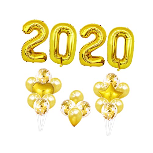 jojofuny 16. 2020 Festtagsballons Gedenkballons Glitzerballons Luftballons Zum 20. Geburtstag 2020 Folienballons Neujahrsballons Herz-stern-luftballons Sternballons Neujahrsvorräte Gedenken von jojofuny