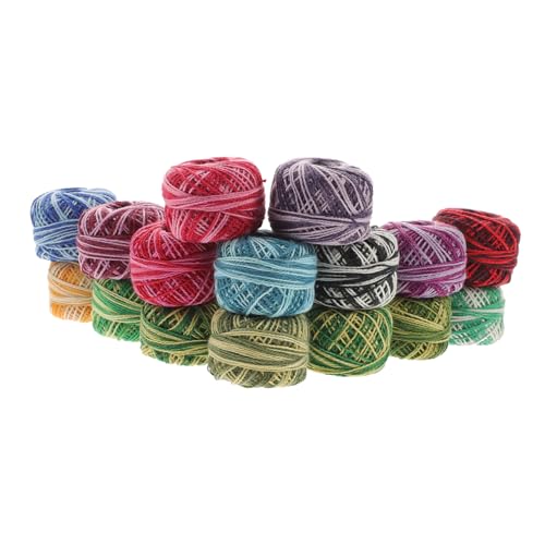jojofuny 16Rolle Teiliges Stickgarn Set Bunten Farben Hochwertige Baumwollfäden für Kreuzstich Handarbeiten und DIY Projekte für und Bastelideen von jojofuny