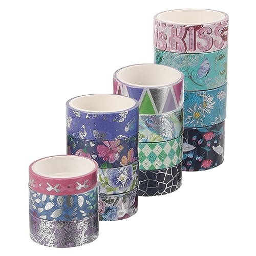 jojofuny 17 Rollen Washi Tape Dekorative Klebebänder für Scrapbooking DIY Projekte und Journaling Ästhetische Designs für Bastelarbeiten und Persönliche Dekoration von jojofuny