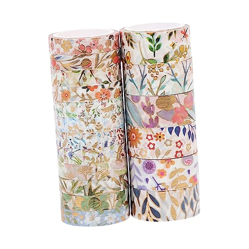 jojofuny 18 Rollen Washi Klebeband Dekorative Tape für Diy Scrapbooking und Handarbeiten Reißfest und Wiederverwendbar für Tagebuch und Bastelprojekte von jojofuny