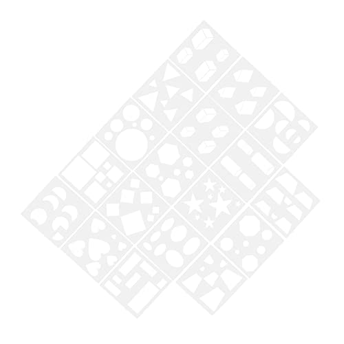 jojofuny 18 Stück Diy Geometrische Schablonen für Teiliges Pet Wiederverwendbar für Malen Scrapbooking und Kreative Bastelprojekte von jojofuny