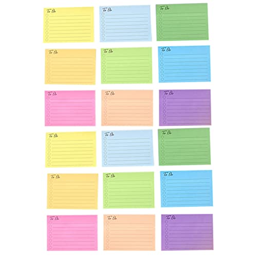 jojofuny 18 Stück Haftnotizen büromaterial bürozubehör bürogadges farbig Notizpolster aufkleber zerreißbare Notizblöcke aus Papier Seitenmarkierungen für Schüler fluoreszierendes Papier von jojofuny