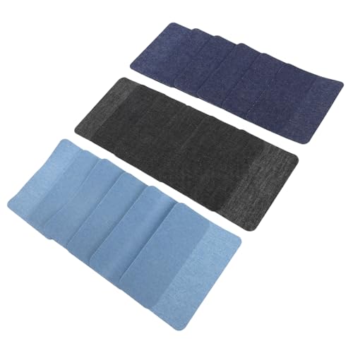 jojofuny 18 Stück Teiliges Dekorative Nähflicken Selbstklebende Denim Patches für Jacken und Kleidung Vielseitige Stoffapplikationen für Diy Dekoration und Reparatur von jojofuny