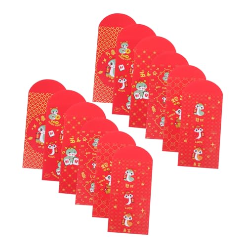 jojofuny 18 Stück Teiliges Rote Umschläge Jahr der Schlange Traditionelle Chinesische Hong Bao Umschläge für Lunar Year Vielseitige Geldumschläge für Hochzeit Geburtstag Festival jojofuny 18 Stück Teiliges Rote Umschläge Jahr der Schlange Traditionelle Chinesische Hong Bao Umschläge für Lunar Year Vielseitige Geldumschläge für Hochzeit Geburtstag Festival von jojofuny
