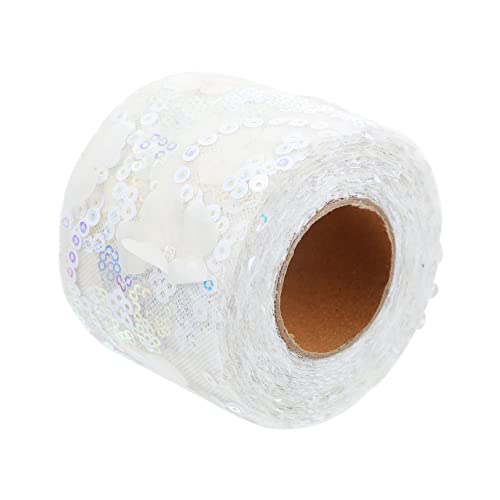 jojofuny 1Rolle DIY Floral Ribbon Mit Bestickten Pailletten Yards Breit Dekoband Für Haaraccessoires Bastelprojekte Und Weißes Elegantes Stoffband jojofuny 1Rolle DIY Floral Ribbon Mit Bestickten Pailletten Yards Breit Dekoband Für Haaraccessoires Bastelprojekte Und Weißes Elegantes Stoffband von jojofuny