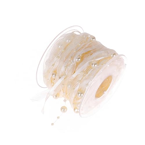 jojofuny 1Rolle Hochzeitsband Beige Dekoratives Perlenband Für Blumensträuße Und DIY Projekte Wiederverwendbare Für Romantische Feiern Und Für Hochzeiten jojofuny 1Rolle Hochzeitsband Beige Dekoratives Perlenband Für Blumensträuße Und DIY Projekte Wiederverwendbare Für Romantische Feiern Und Für Hochzeiten von jojofuny