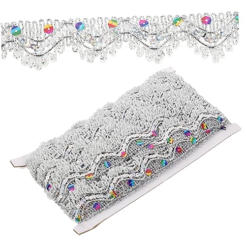 jojofuny 1Rolle Paillettenborte Dekoband für DIY Kleidung Accessoires Tragenresistente Ausstattung für Einzigartigen Schmuck und Gestaltung von jojofuny