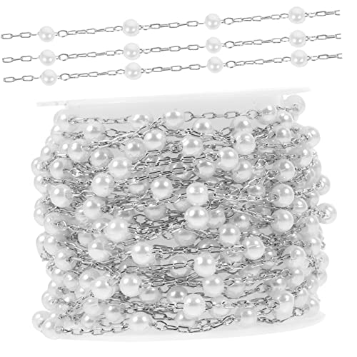 jojofuny 1Rolle Perlenkette DIY Perlenkettendekoration für Schmuckherstellung Halskette Armband Hochwertigen Glasperlen für Bastelprojekte von jojofuny