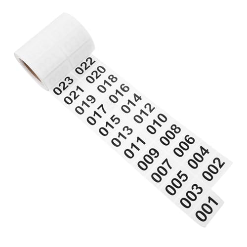 jojofuny 1Rolle Selbstklebende Zahlenaufkleber Abnehmbar für Lager für Einfache Kennzeichnung von jojofuny