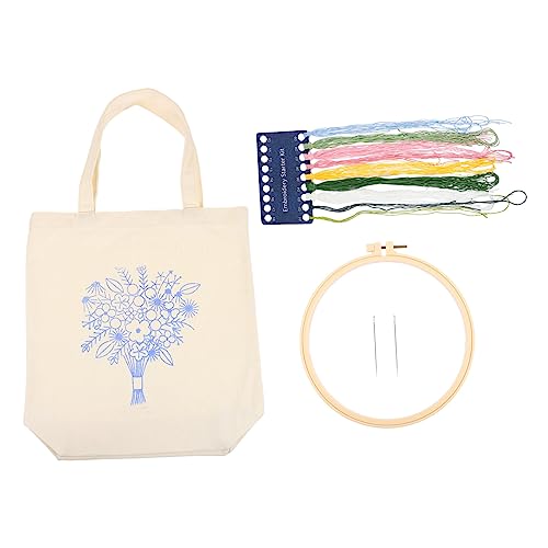 jojofuny 1Satz Canvas Tragetasche mit Stickerei Kit für Anfänger DIY Handtasche Leichte und Geräumige Einkaufstasche für Reisen Anleitung und Druckmuster jojofuny 1Satz Canvas Tragetasche mit Stickerei Kit für Anfänger DIY Handtasche Leichte und Geräumige Einkaufstasche für Reisen Anleitung und Druckmuster von jojofuny