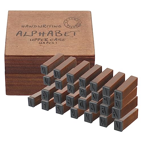 jojofuny 1Satz Holzstempel Retro Buchstabenstempel für DIY Projekte Buchstaben Zahlen für Scrapbooking Einladungskarten Handwerksarbeiten und Kreative Gestaltungen von jojofuny