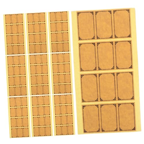 jojofuny 1Satz Selbstklebenden Weinetiketten aus Kraftpapier Leer für Flaschen und Gläser Vintage Design Einfach Abziehbar für DIY Projekte von jojofuny