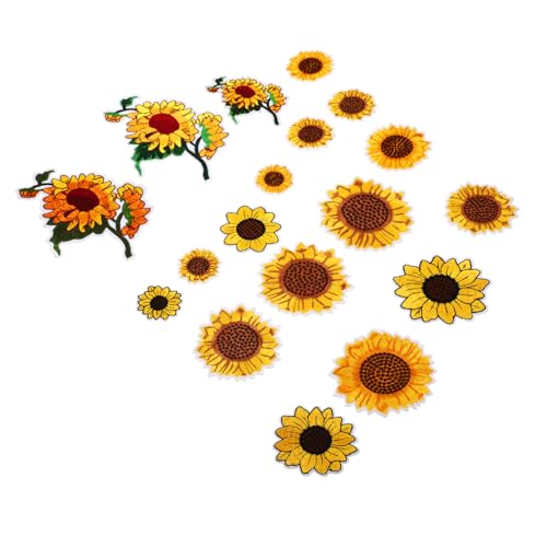 jojofuny 1Satz Sonnenblumen Aufnäher Zum Aufbügeln Teiliges Für DIY Dekoration Von Kleidung Rucksäcken Jeans Und Taschen Bestickte Blumenapplikationen Für Styles von jojofuny