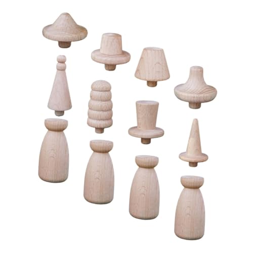 jojofuny 1Satz Unvollendeten Holzsteckpuppen zum Selbermachen DIY Malerei und Basteln Verschiedenen für Kreative und Heimdekoration jojofuny 1Satz Unvollendeten Holzsteckpuppen zum Selbermachen DIY Malerei und Basteln Verschiedenen für Kreative und Heimdekoration von jojofuny