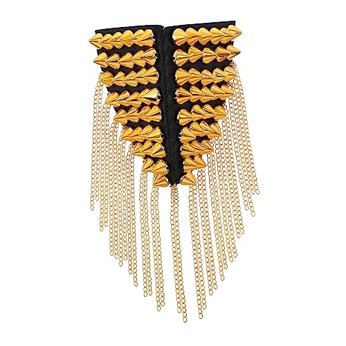 jojofuny 1Stück Quasten Schulterabzeichen mit Kette und Nieten Einzigartiges Retro Design für Jacken und Langlebige Materialien Perfektes für Feiertage und Besondere jojofuny 1Stück Quasten Schulterabzeichen mit Kette und Nieten Einzigartiges Retro Design für Jacken und Langlebige Materialien Perfektes für Feiertage und Besondere von jojofuny