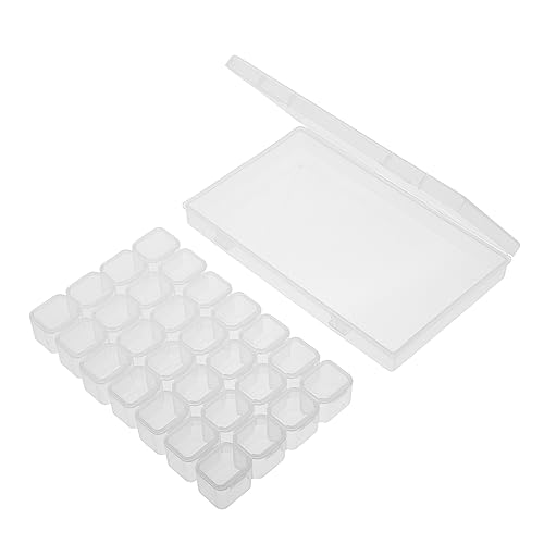 jojofuny 1Stück Transparente Aufbewahrungsbox für Kleine Tragbarer Organizer für Perlen und Maniküre Zubehör Fächer Langlebiges Material für Schmuck und Handwerk von jojofuny