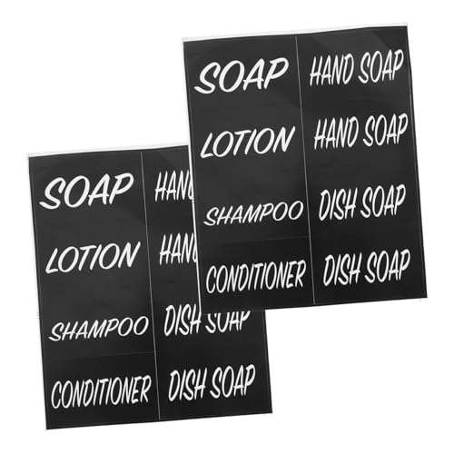 jojofuny 2 Blatt Wasserfeste Wiederverwendbare Badetiketten Flaschen Wie Shampoo Handseife Vielseitige Aufkleber zum Beschriften von Behältern für Zuhause und Unterwegs zur Organisation jojofuny 2 Blatt Wasserfeste Wiederverwendbare Badetiketten Flaschen Wie Shampoo Handseife Vielseitige Aufkleber zum Beschriften von Behältern für Zuhause und Unterwegs zur Organisation von jojofuny