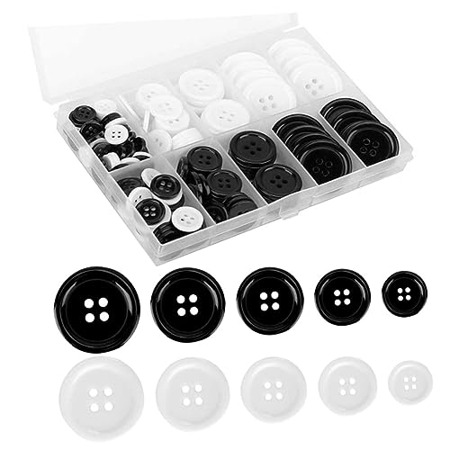 jojofuny 2 Boxen Klassische Knöpfe Harz für Kleidung Teiliges Schwarz und Weiß für Diy Bastelprojekte Anzüge Mäntel und Mehr mit Praktischer Aufbewahrungsbox jojofuny 2 Boxen Klassische Knöpfe Harz für Kleidung Teiliges Schwarz und Weiß für Diy Bastelprojekte Anzüge Mäntel und Mehr mit Praktischer Aufbewahrungsbox von jojofuny