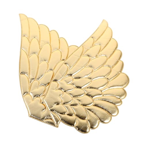 jojofuny 2 Paare Angel Wings Patch Flügeleisen Auf Patch Engelsflügel-verzierung Engelsflügel Patches Taschen Bügelbild Engelsflügel-reparaturflicken Flügelfleck Engel Patches Stoff Golden von jojofuny