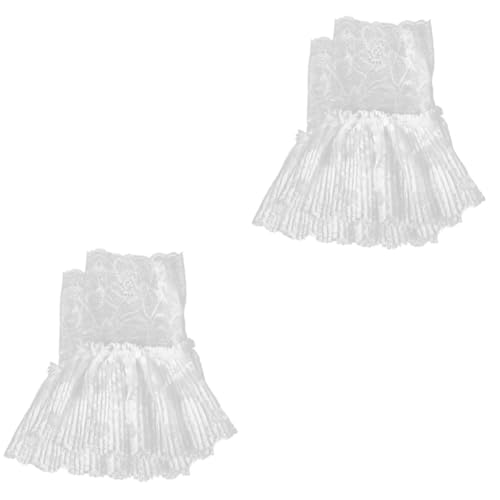 jojofuny 2 Paare Baumwollspitzendekoration Ärmel abnehmbar Braut- Baumwolle Zubehör Frauen kleiden Rüsche Hemdmanschetten für Damen Handgelenkmanschetten dekorative Manschette Chiffon Weiß jojofuny 2 Paare Baumwollspitzendekoration Ärmel abnehmbar Braut- Baumwolle Zubehör Frauen kleiden Rüsche Hemdmanschetten für Damen Handgelenkmanschetten dekorative Manschette Chiffon Weiß von jojofuny
