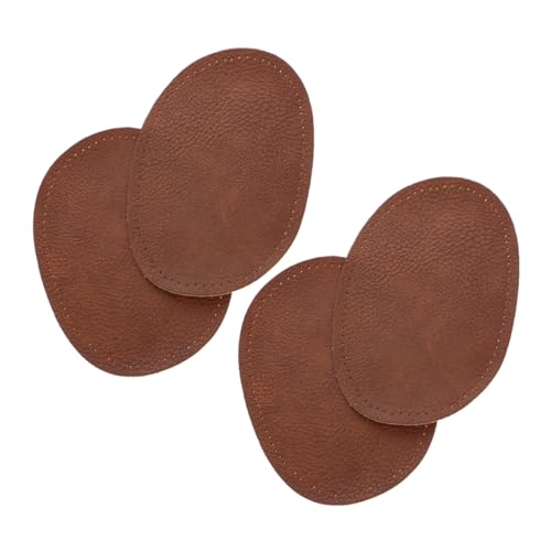 jojofuny 2 Paare Ellenbogentuch hemd Kleidungsreparatur Kleidungszubehör Kleidungsflicken Kleidungsverlängerung Ellbogenflicken für Herren Knieschoner annähen ovaler Fleck Pu Coffee von jojofuny