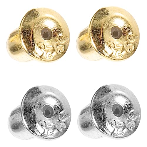jojofuny 2 Paare Ohrstecker Verschluss aus und Goldfarben Hypoallergene Schmuckzubehör Ohrring Stopper für DIY Ohrringe Schraubbarer Schutz für Empfindliche Ohrlöcher von jojofuny