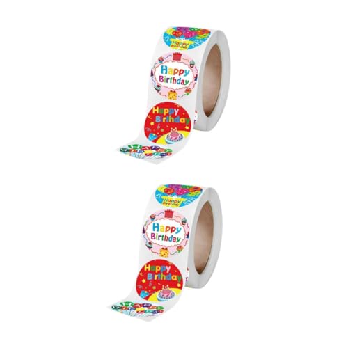 jojofuny 2 Rollen 500 Stück „Happy Birthday“ Aufkleber Süße Party Scrapbook Cartoon Aufkleber Etiketten Feier Gruß Verpackung Dekoration Dankeschön An Mama jojofuny 2 Rollen 500 Stück „Happy Birthday“ Aufkleber Süße Party Scrapbook Cartoon Aufkleber Etiketten Feier Gruß Verpackung Dekoration Dankeschön An Mama von jojofuny