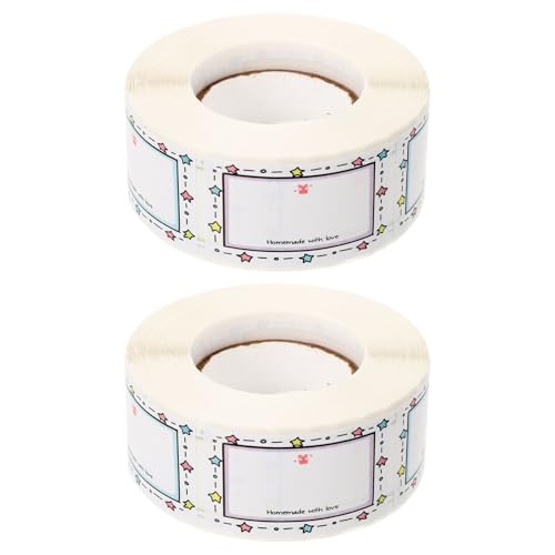 jojofuny 2 Rollen Aufkleber zur Lebensmittelaufbewahrung: Ölfeste Etiketten – 50 x 30 mm, selbstklebende Blanko-Aufkleber – Abnehmbare, wasserfeste Etiketten für Küchenbehälter, Gläser und jojofuny 2 Rollen Aufkleber zur Lebensmittelaufbewahrung: Ölfeste Etiketten – 50 x 30 mm, selbstklebende Blanko-Aufkleber – Abnehmbare, wasserfeste Etiketten für Küchenbehälter, Gläser und von jojofuny