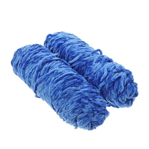 jojofuny 2 Rollen Chenillegarn Häkelgarn Für Anfänger Bulk-garn Flauschiges Garn Zum Häkeln Anfängergarn Zum Häkeln Dickes Häkelgarn Dickes Garn Garnbündel Polyester Blue von jojofuny